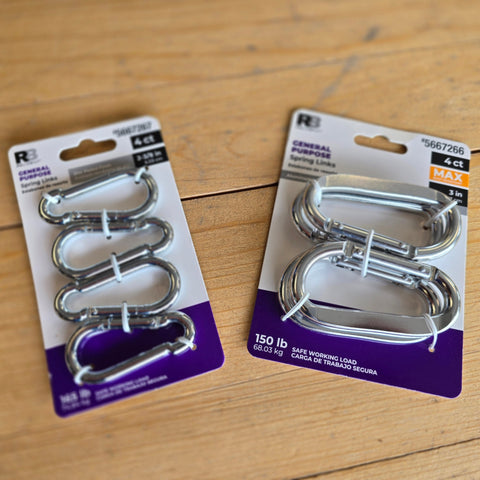 Heavy-Duty Aluminum Carabiner Clip – 4 Pack