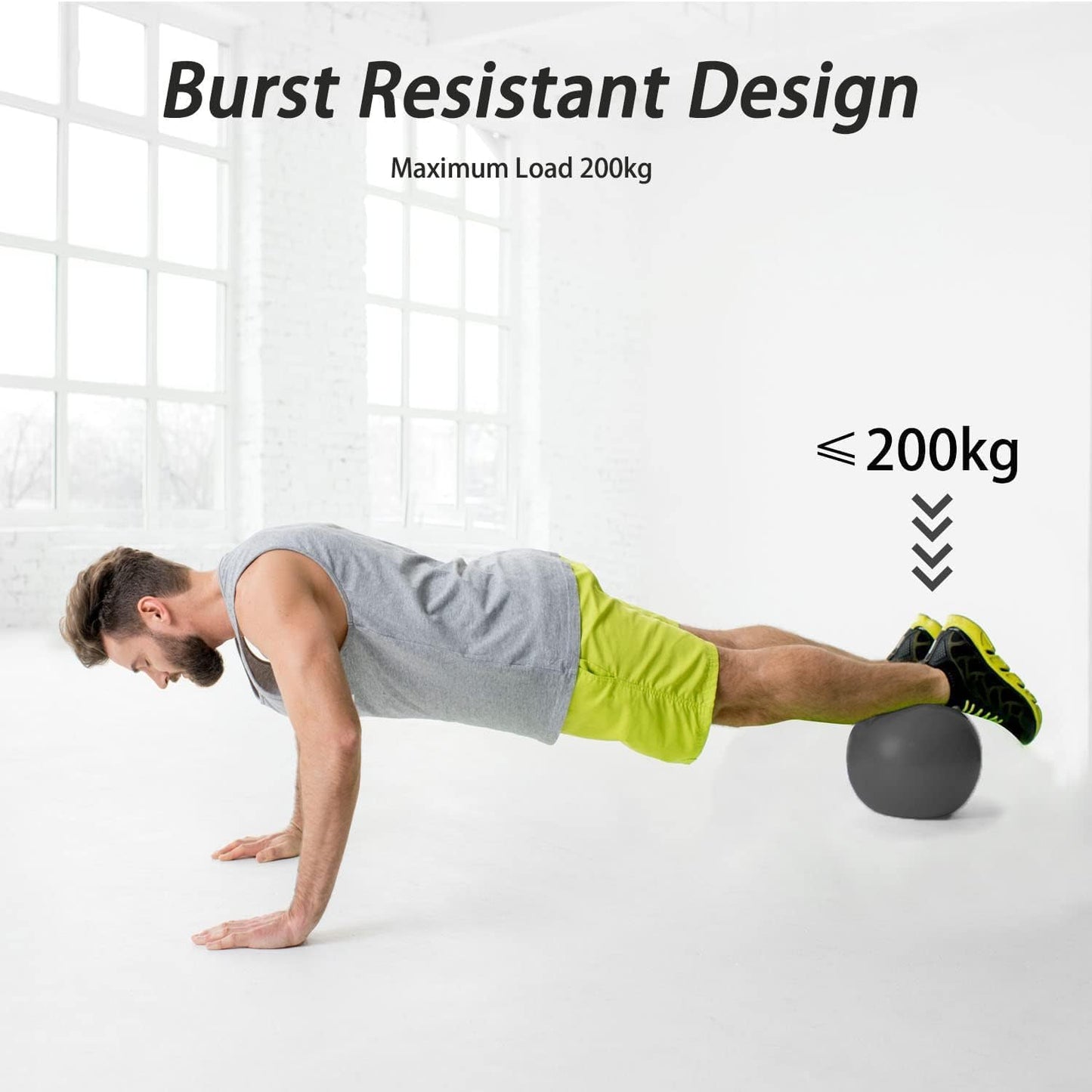 Pilates Ball - 10 Inch Core Ball for Yoga, Stability, Fitness, Ab & Core Workout, Physical Therapy