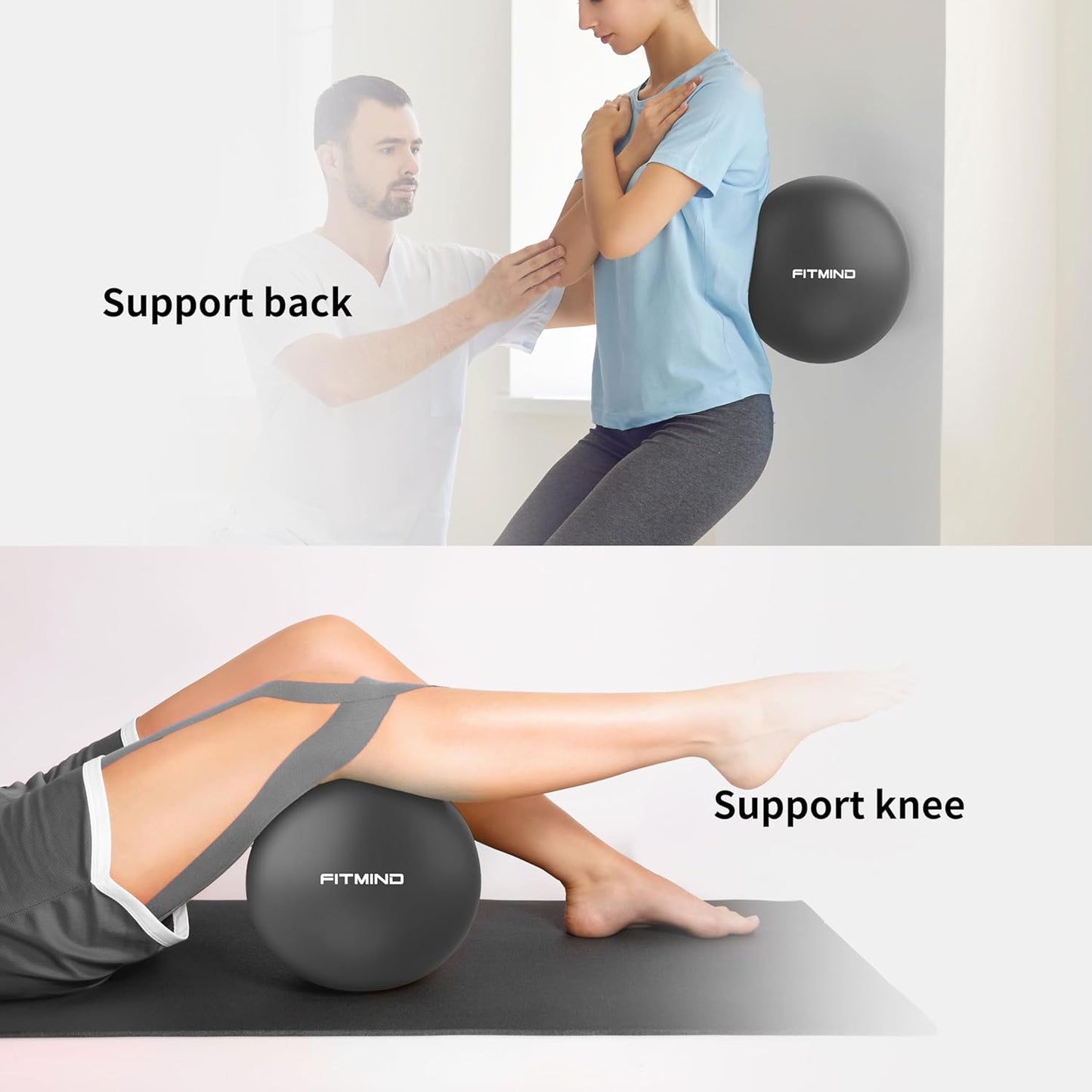 Pilates Ball - 10 Inch Core Ball for Yoga, Stability, Fitness, Ab & Core Workout, Physical Therapy