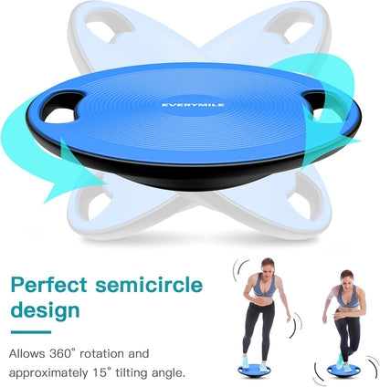 Wobble Balance Board, Exercise Balance Stability Trainer Portable Balance Board with Handle for Workout Core Trainer Physical Therapy & Gym