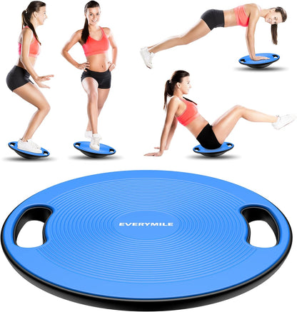 Wobble Balance Board, Exercise Balance Stability Trainer Portable Balance Board with Handle for Workout Core Trainer Physical Therapy & Gym