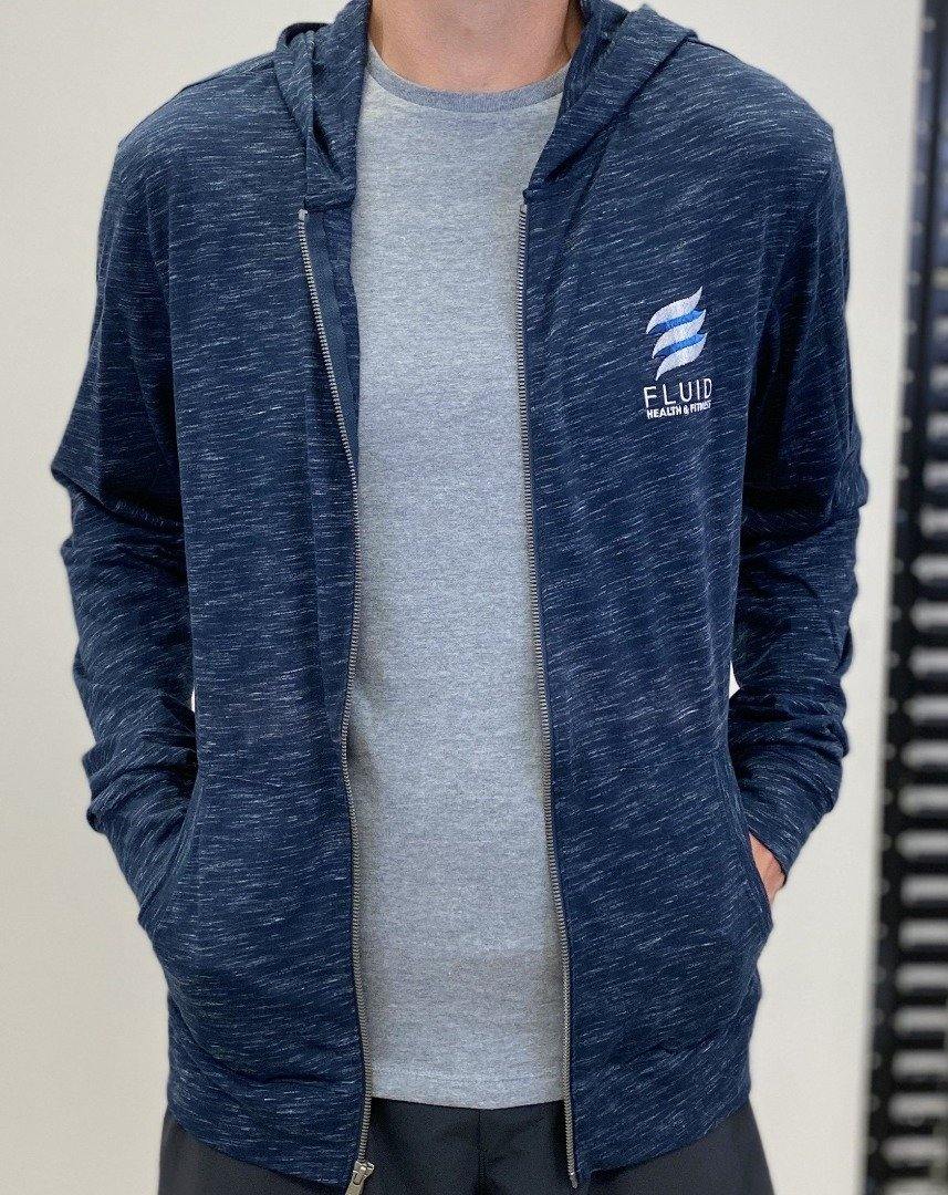 Men's Lightweight Full Zip Hoodie - Fluid Health and Fitness