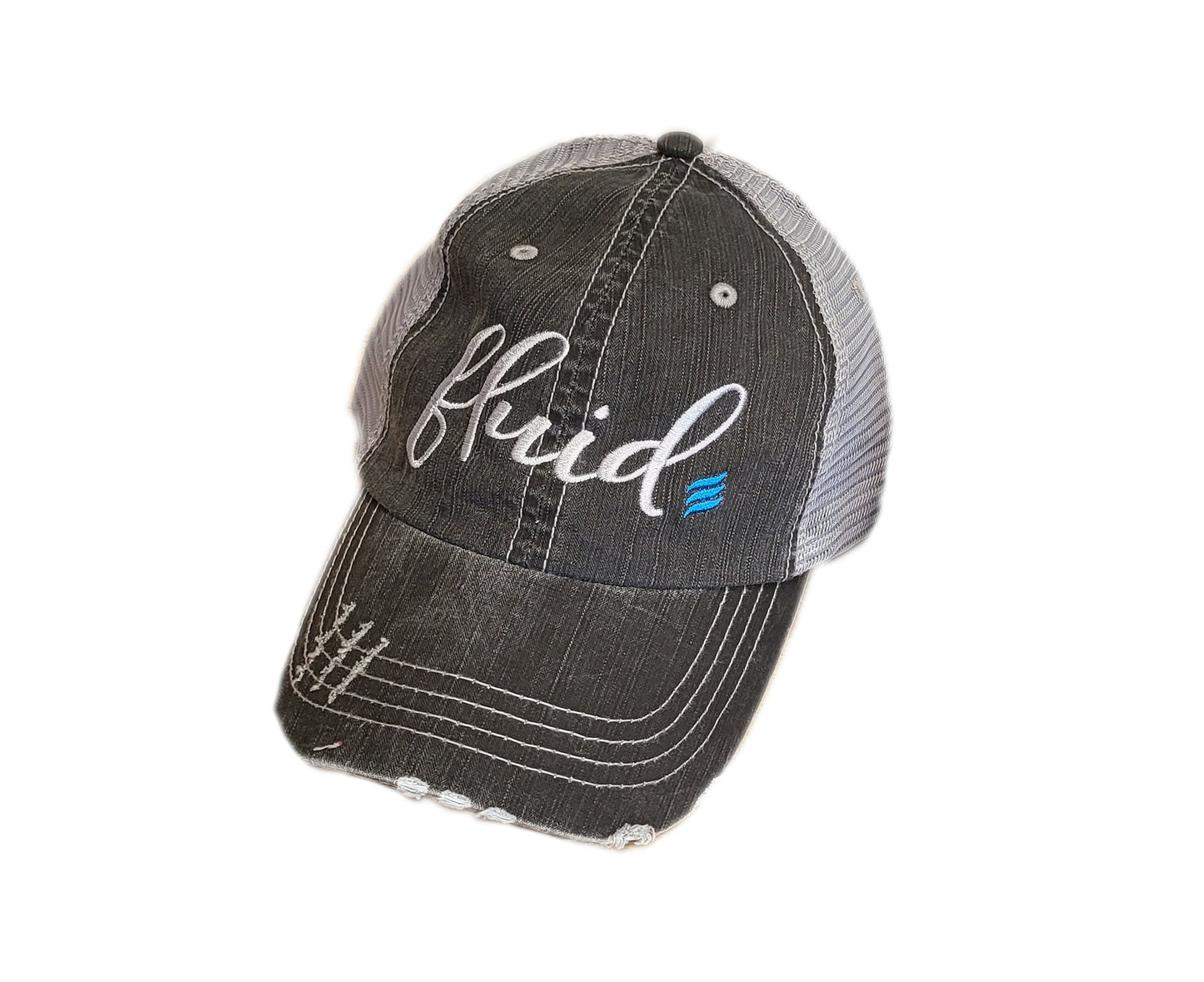 Gray Distressed Baseball cap