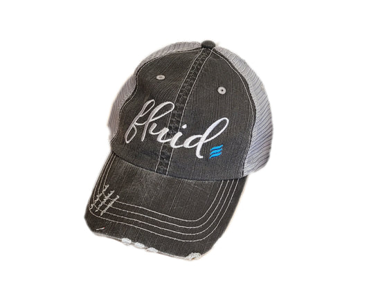 Gray Distressed Baseball cap